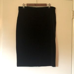 Express velvet pencil skirt